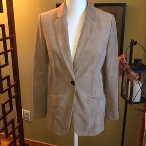 Chico’s faux suede blazer jacket Sz / small. NWT.